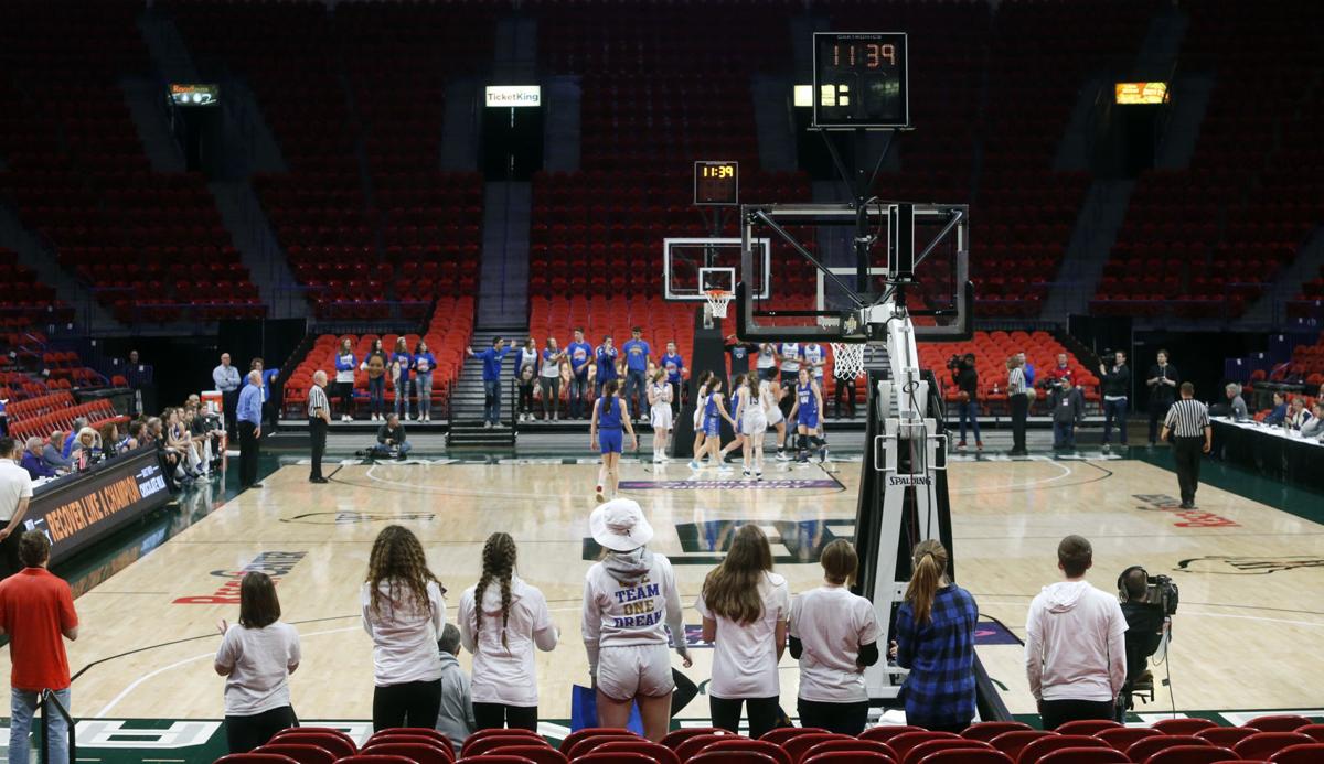 WIAA state girls basketball photo: Sparse crowd at the Resch Center (copy)