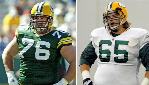 Tauscher with Chad Clifton back in 2010.  Green bay packers, Nfl green bay,  Nfl packers