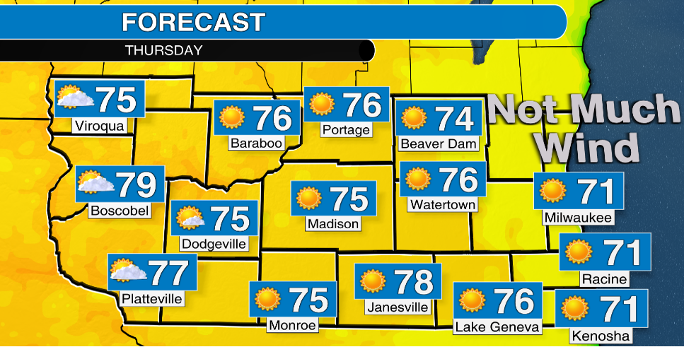 How long will the nice weather last in southern Wisconsin?
