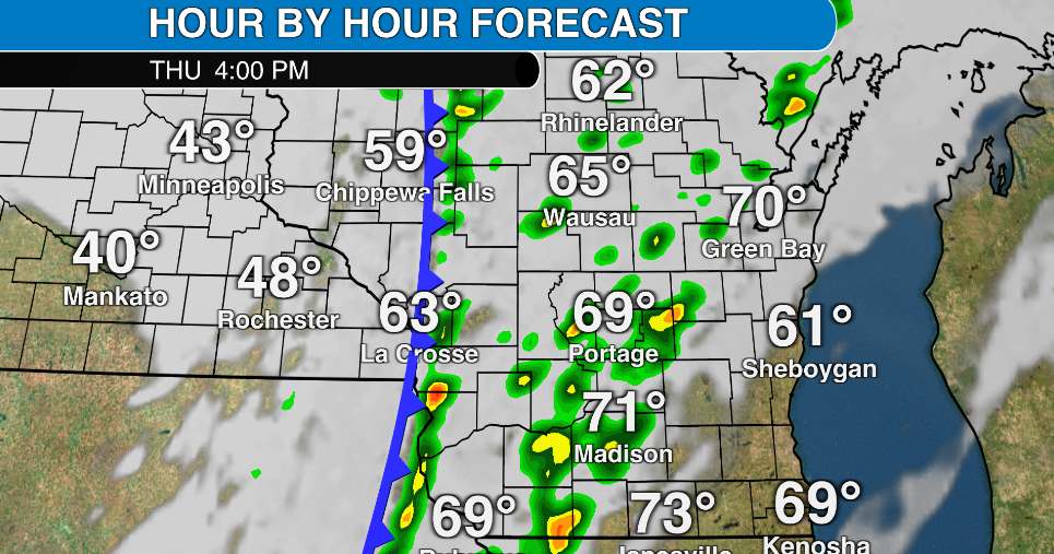 Strong cold front Thursday; small chance of severe storms for central ...
