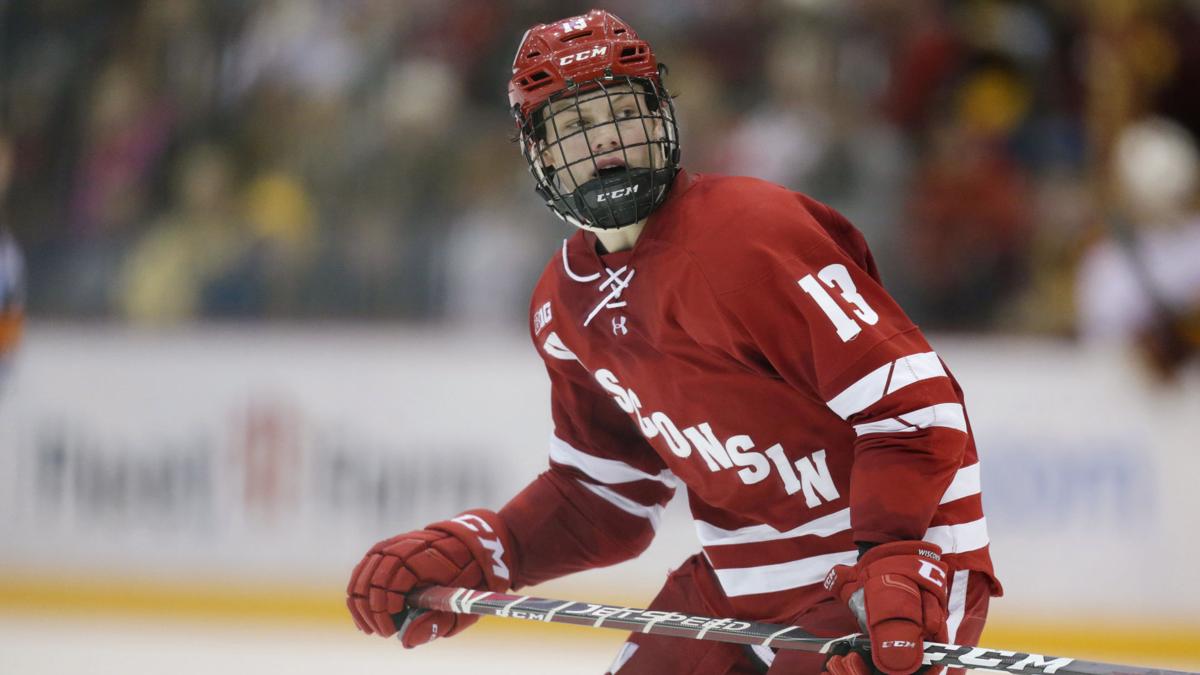 Badgers Roman Ahcan Suspended By Big Ten For Hit To The Helmet Wisconsin Badgers Hockey Madison Com