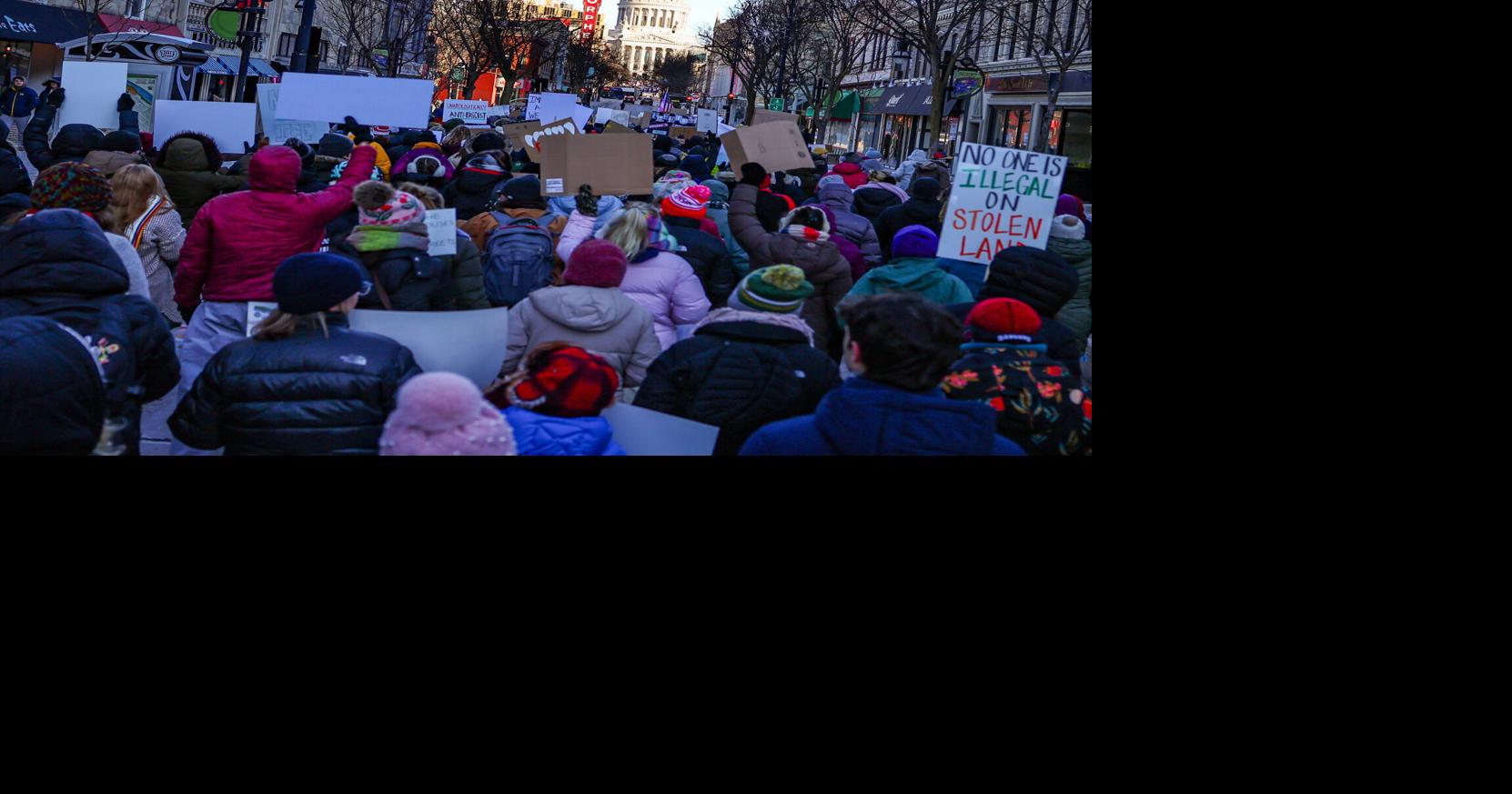 Protesters pack State Street for Madison’s 'ICE Out' rally