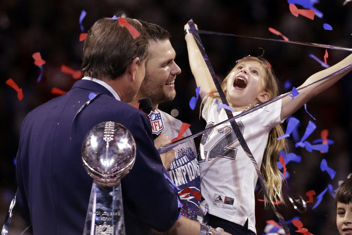 Tom Brady, daughter, Super Bowl 53, AP photo