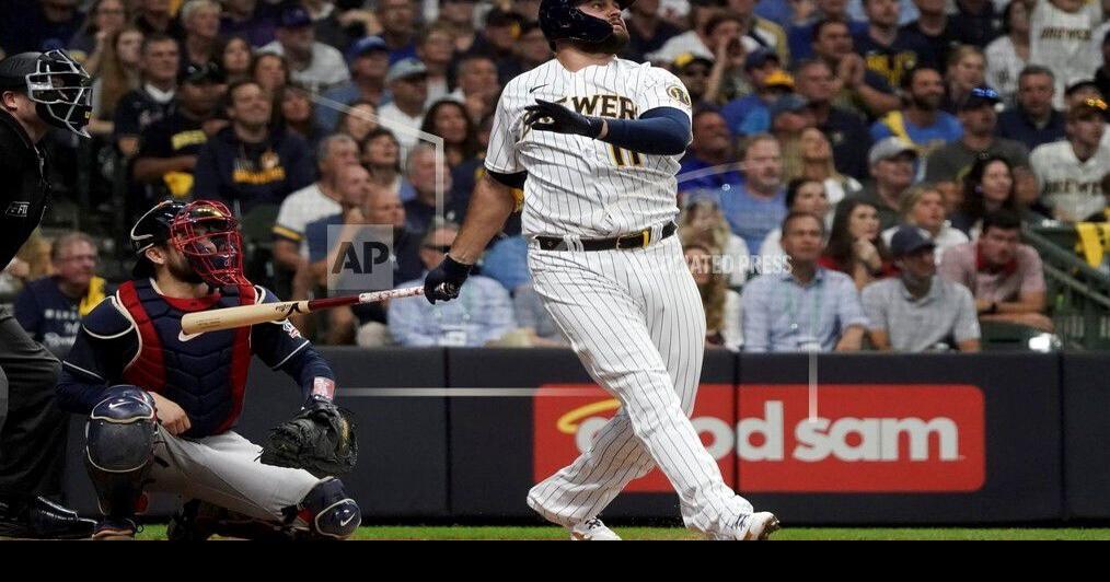 Rowdy Tellez uses home run, defence to spark Brewers to Game 1 win in NLDS