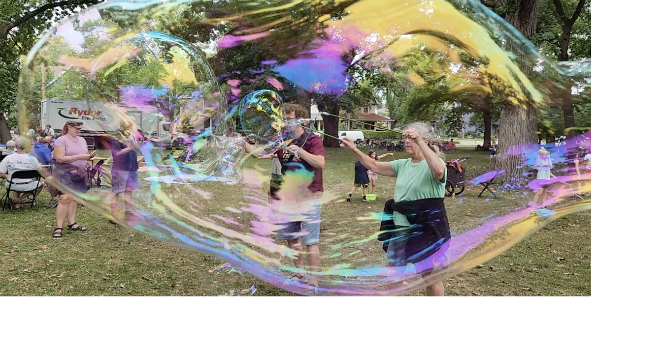 There are magical bubbles at the Orton Park Festival
