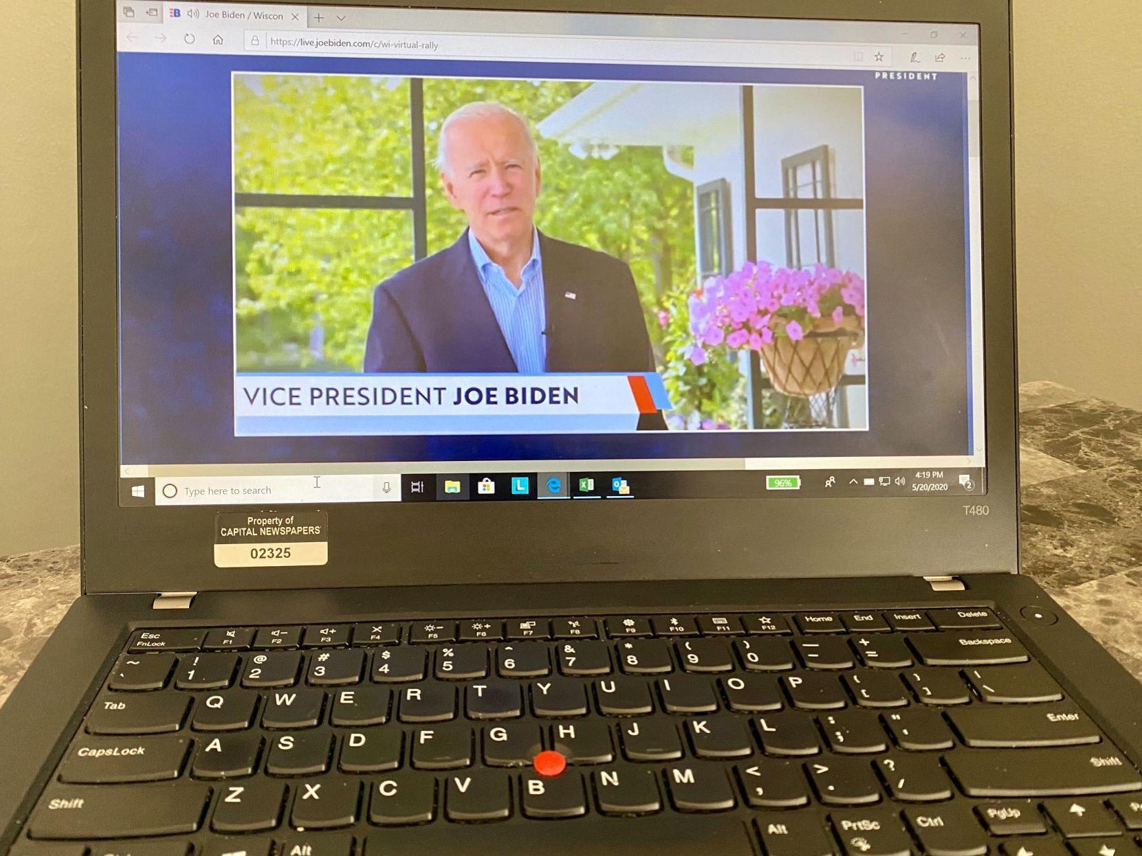 In Wisconsin Virtual Rally Biden Slams Trump S Covid 19 Response Local Government Madison Com