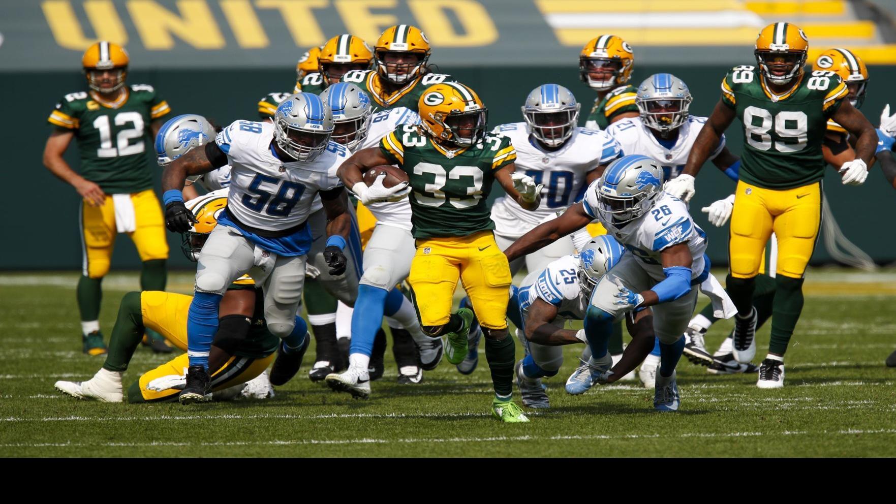 Countermove With Davante Adams Stifled Packers Ride Aaron Jones Huge Day To 42 21 Win Over Lions Pro Football Madison Com