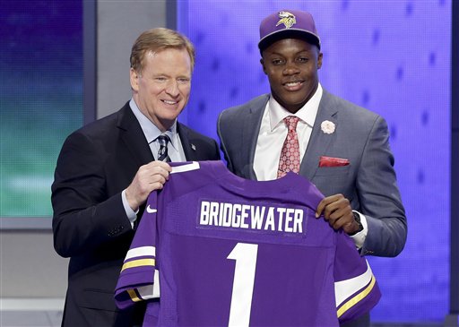 NFL Draft: Vikings trade down and take LB Barr, QB Bridgewater