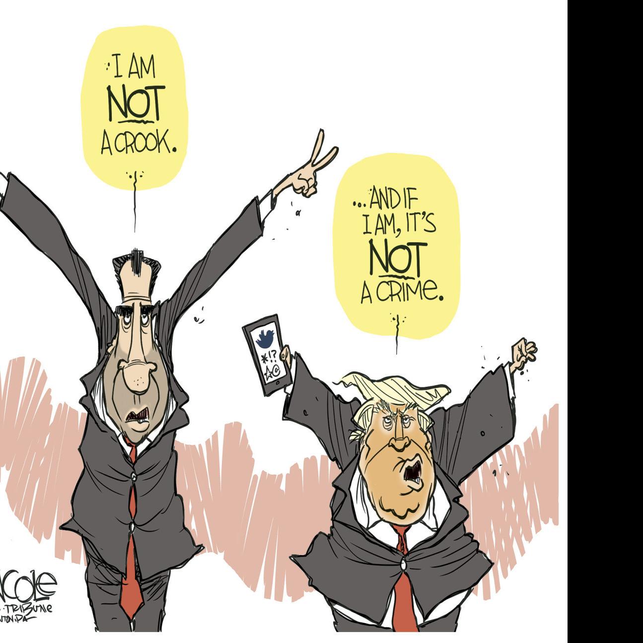 Nixon And Trump Defend Themselves In John Cole S Latest Political Cartoon Opinion Cartoon Madison Com