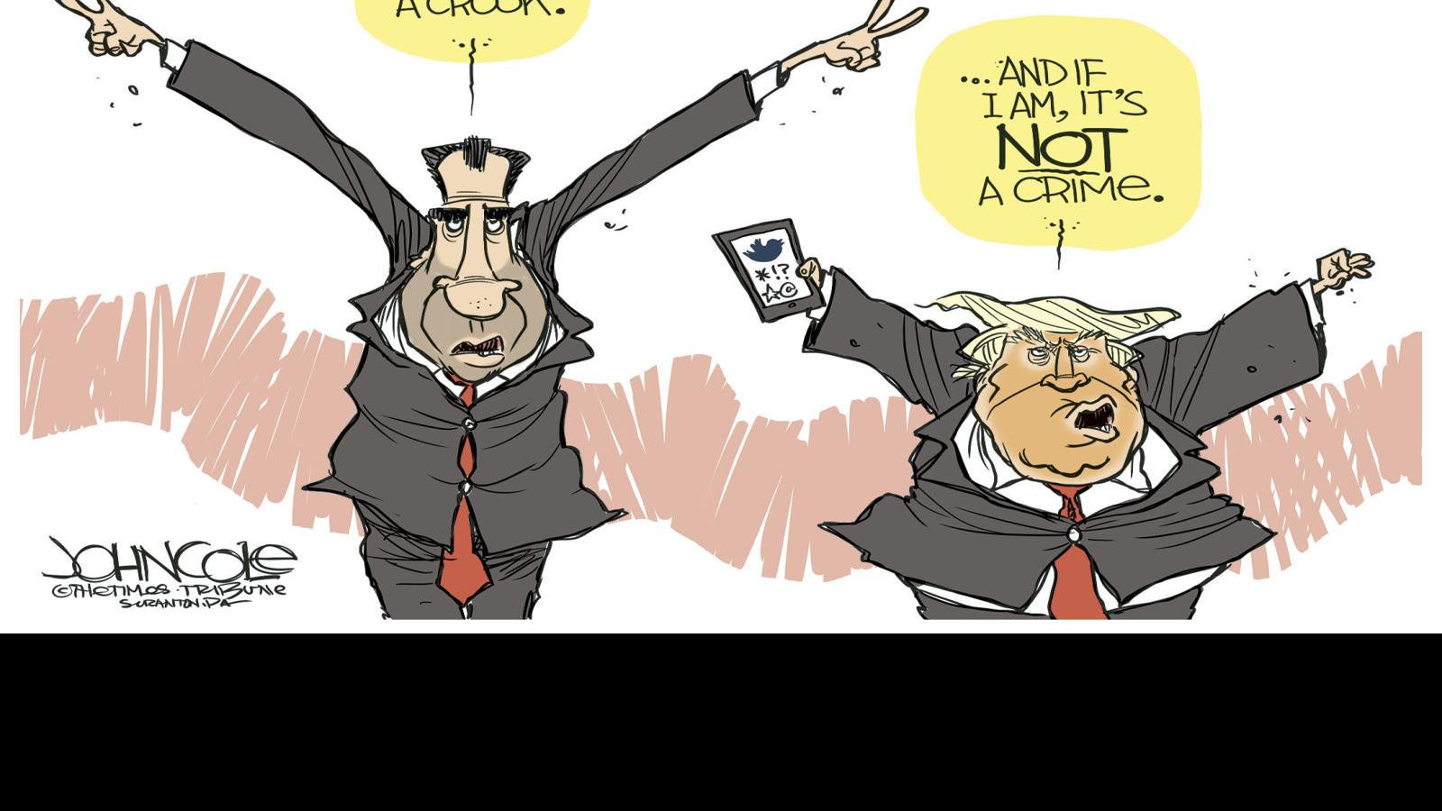 Nixon And Trump Defend Themselves In John Cole S Latest Political Cartoon Opinion Cartoon Madison Com