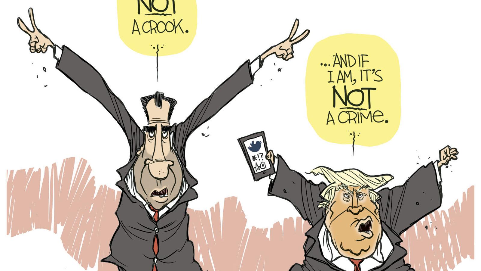 Nixon And Trump Defend Themselves In John Cole S Latest Political Cartoon Opinion Cartoon Madison Com Nixon And Trump Defend Themselves In John Cole S Latest Political Cartoon Opinion Cartoon Madison Com