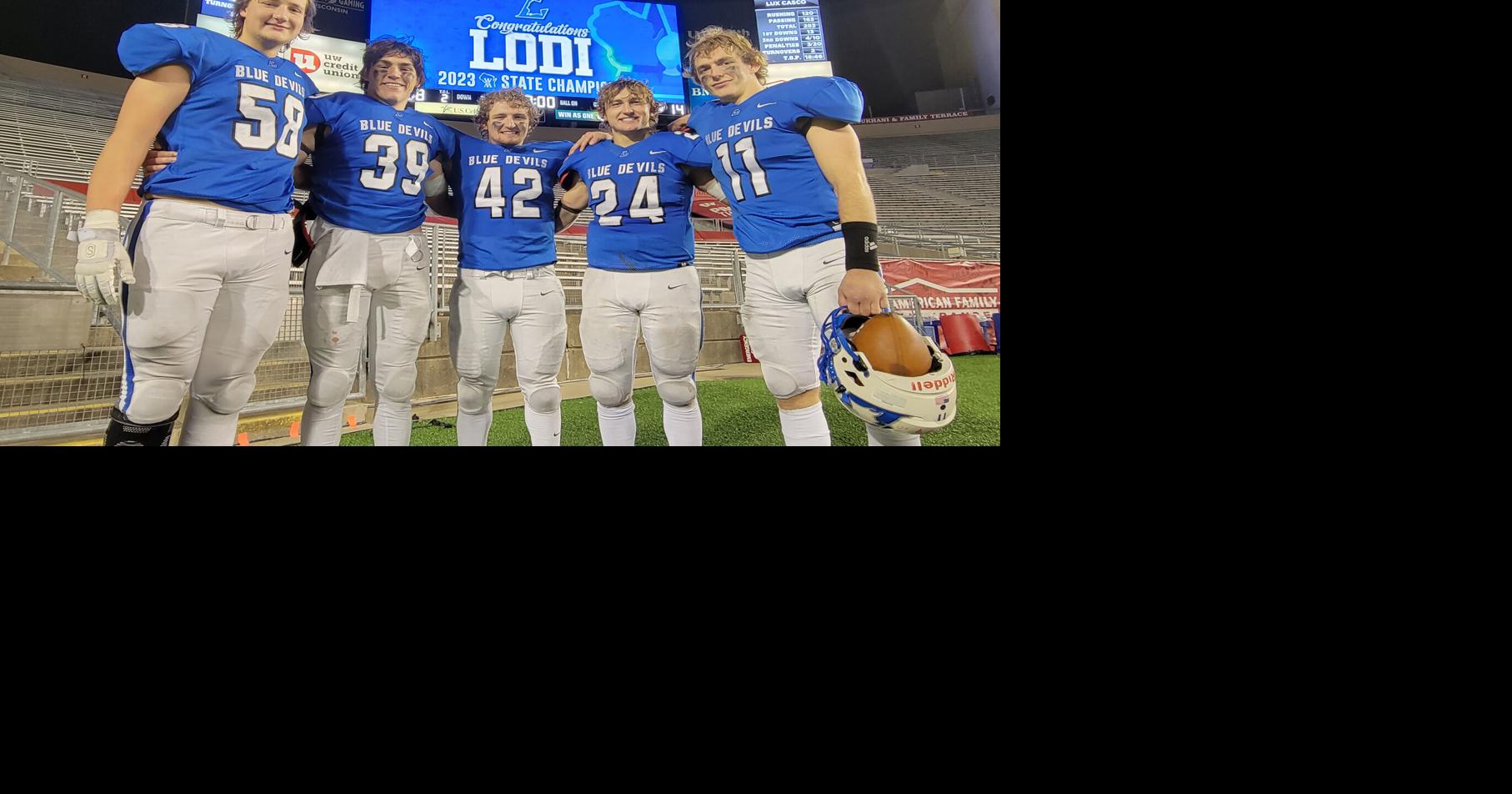 Lodi football seniors go from water boys to state champions