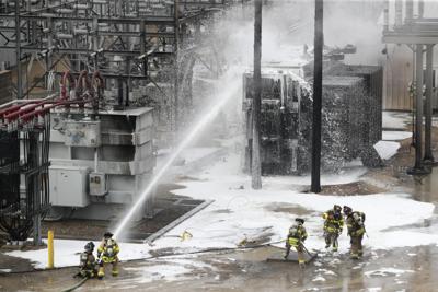 Firefighters battle blaze and explosion Downtown