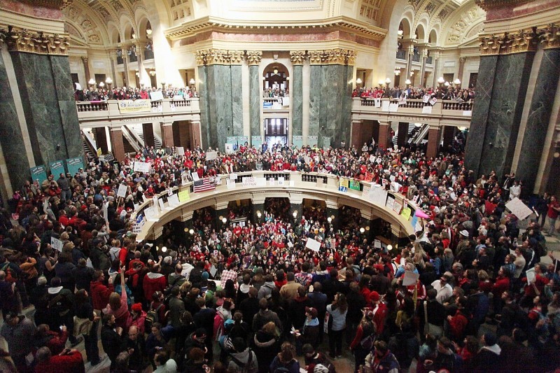 CAPITOL PROTESTS packed rotunda file photo