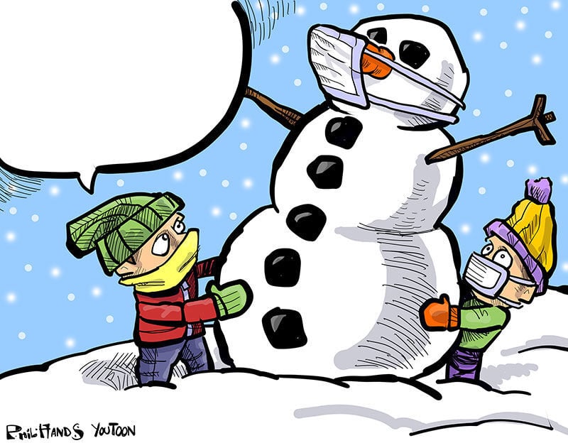 Snowman Masks Up In This Week S Cartoon Caption Contest Opinion Cartoon Madison Com