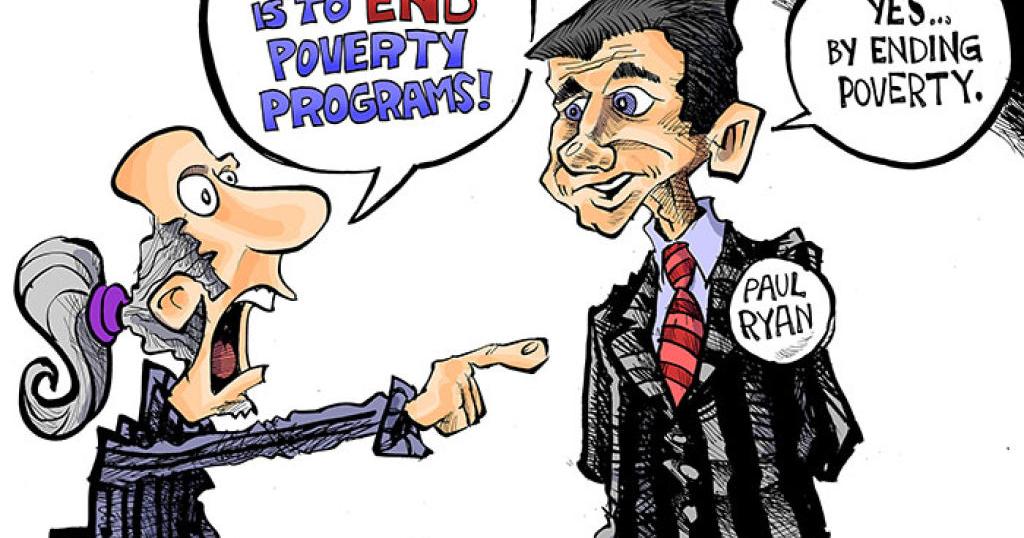Hands Cartoon: Ryan's poverty plan