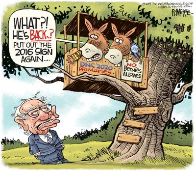 DNC puts out the unwelcome sign for Bernie in Rick McKee 