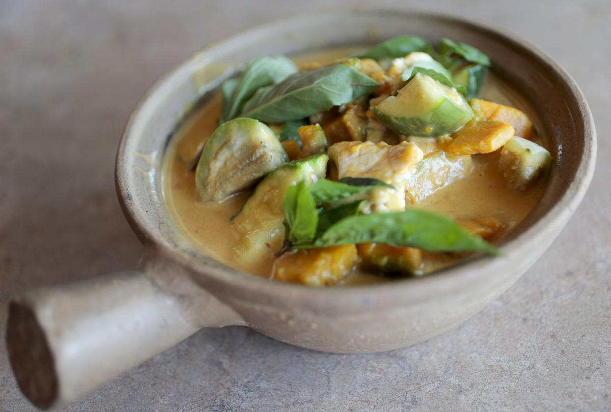 Squash curry with chicken at Lao Laan-Xang