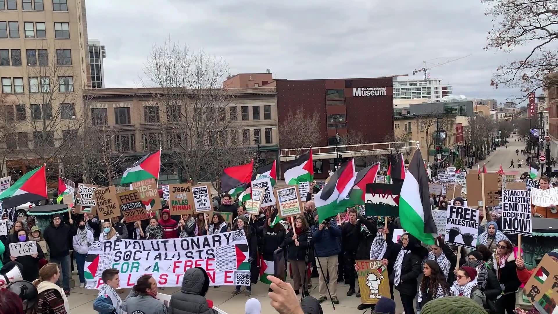 Madison, WI: Historic march for Palestine in state capitol draws 6000 into  the streets — Fight Back! News