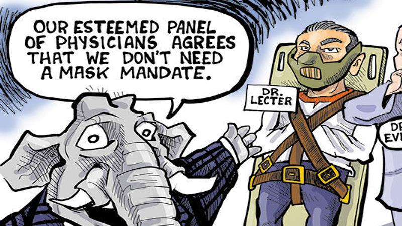 Hands on Wisconsin: Republican anti-mask panel is full of quacks | Opinion  | Cartoon | madison.com