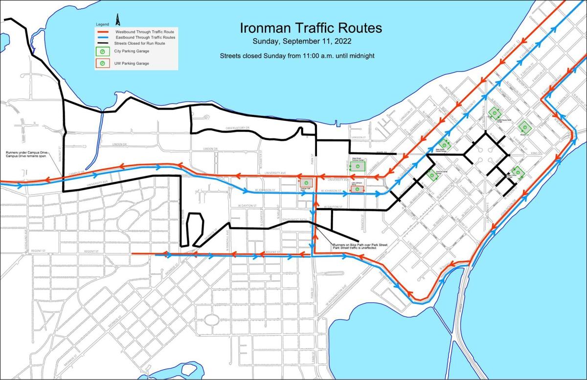 2022 Ironman Traffic Routes
