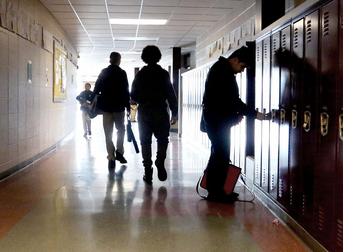 Wright Middle School hallway (copy)