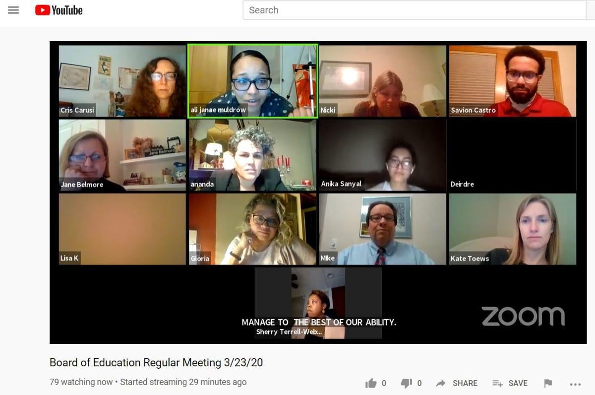 Virtual Madison School Board meeting
