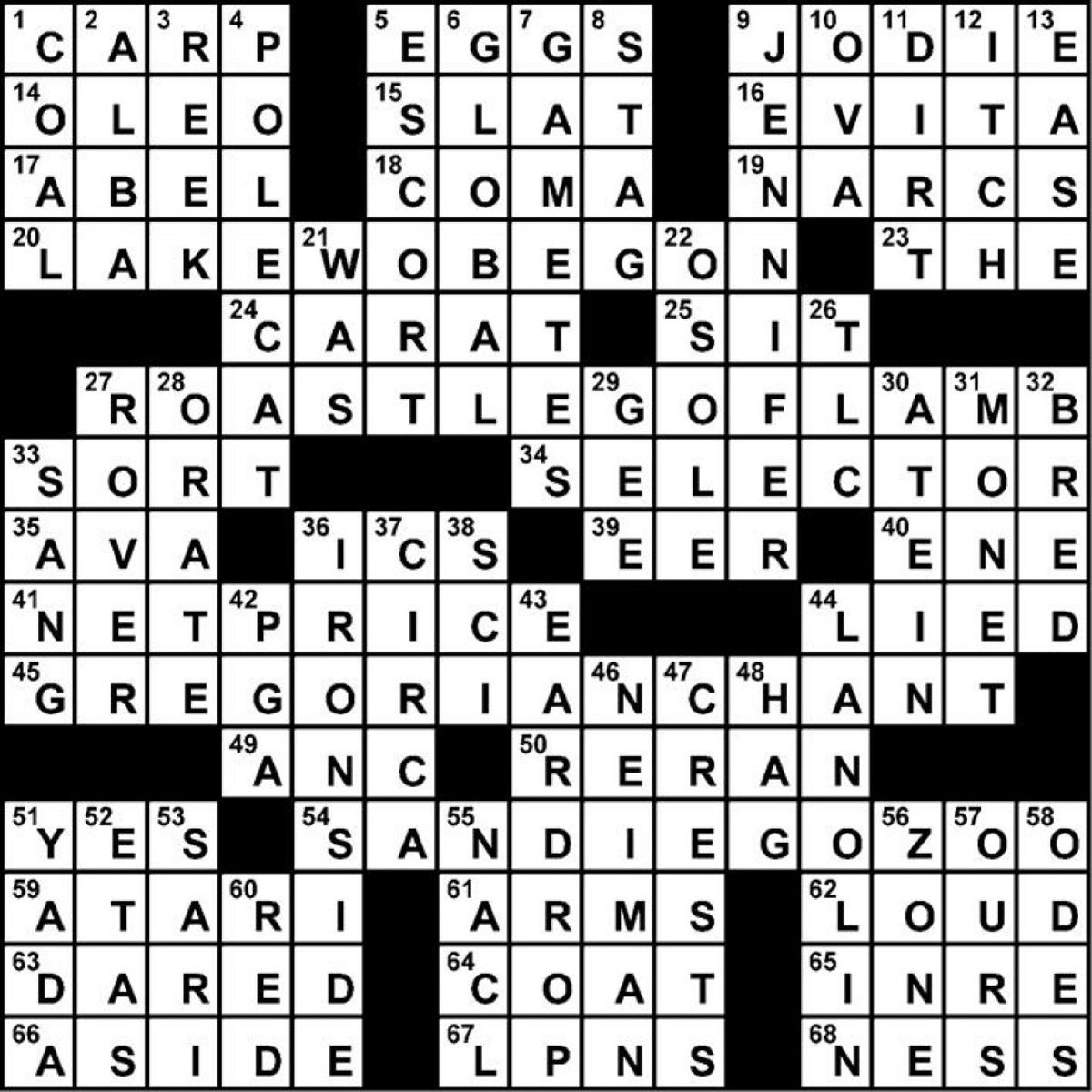 10/12/2011 - Crossword Solution | Games | madison.com