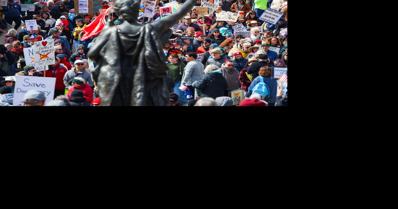 Photos: Thousands turn out for 'No Kings' march and rally