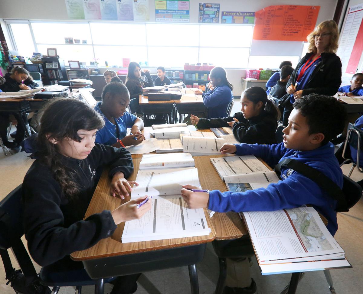 Wright Middle School study table