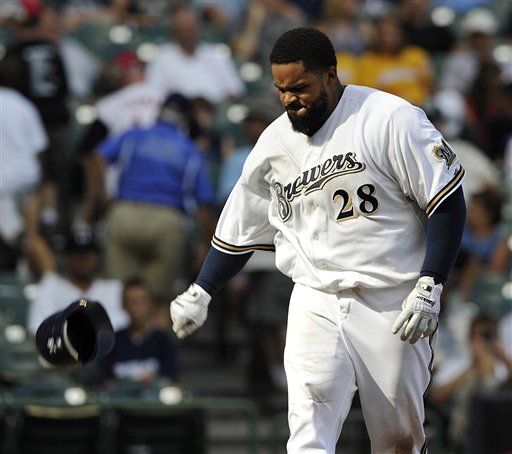 Cincinnati Reds' Brandon Phillips hits a two-run double against