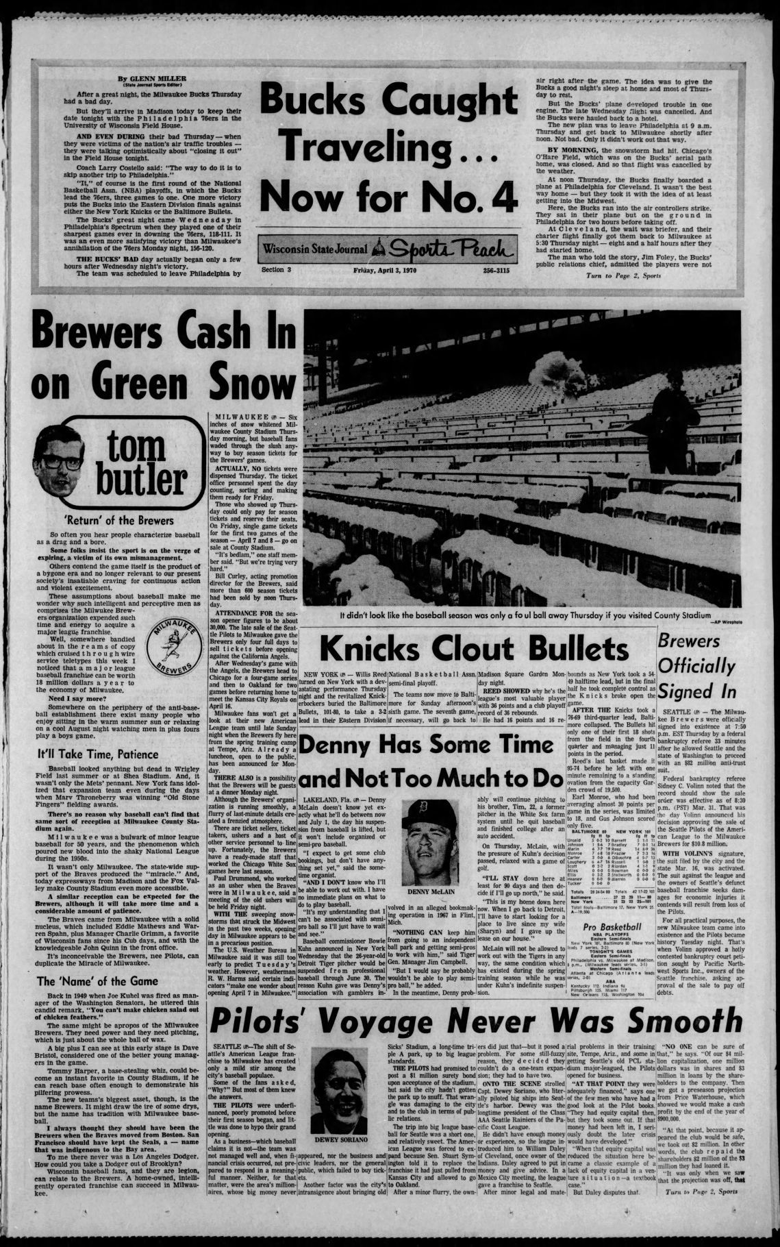 Seattle Pilots transformed into Milwaukee Brewers in six frantic days