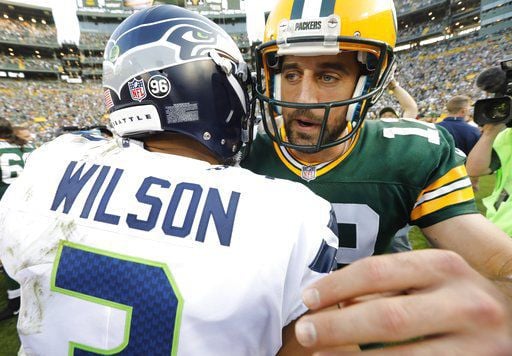 russell wilson vs aaron rodgers stats