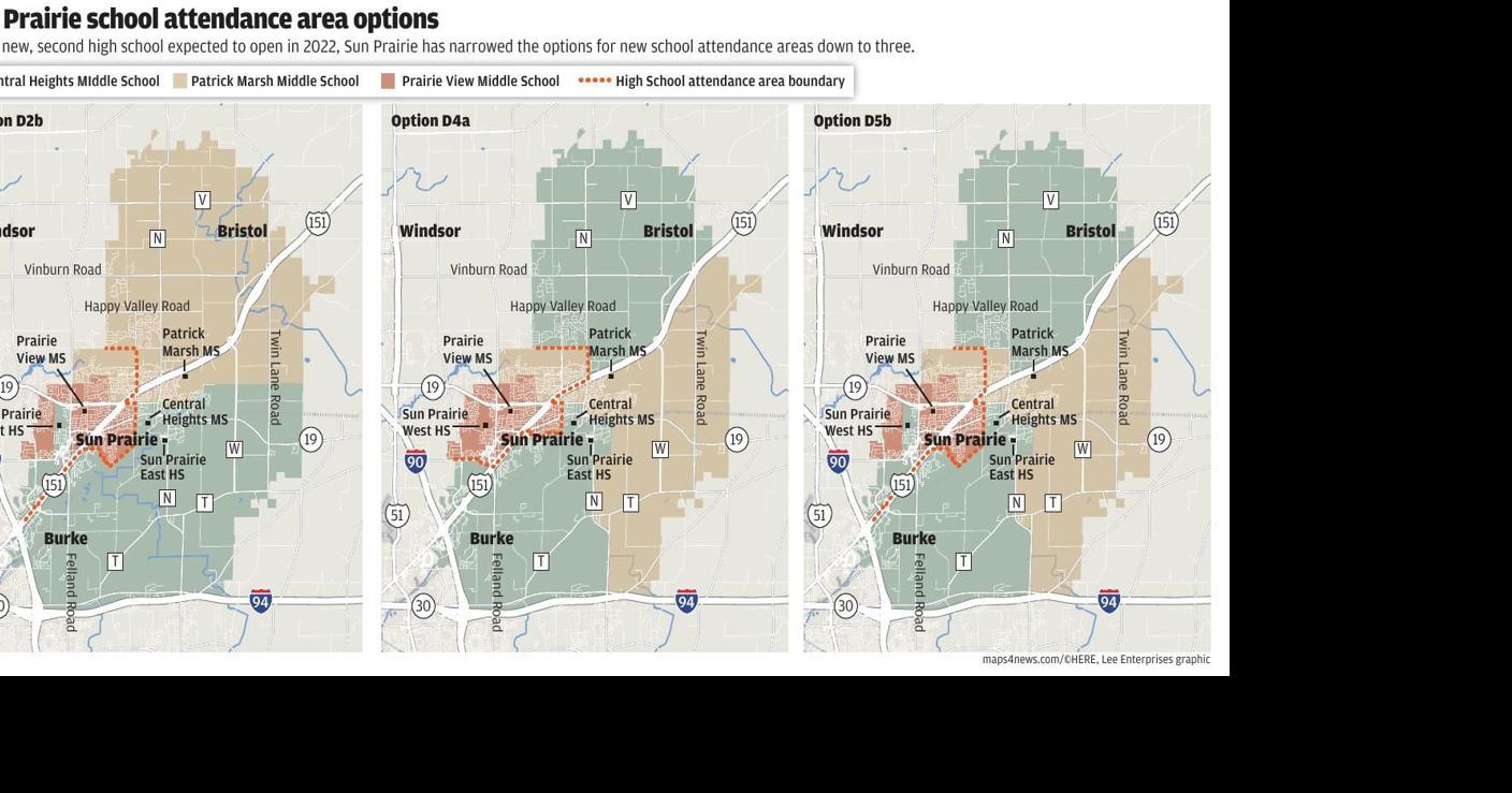Sun Prairie school boundary maps