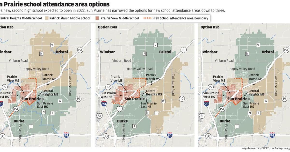 Sun Prairie school boundary maps