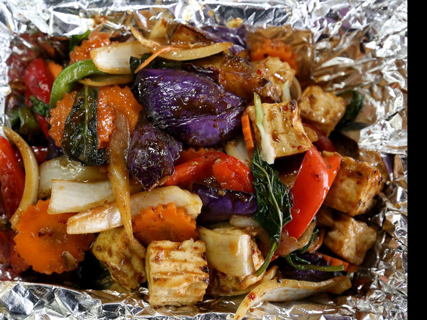 Let S Eat Take Out Salad Rolls And Spicy Tofu At Thai Basil On