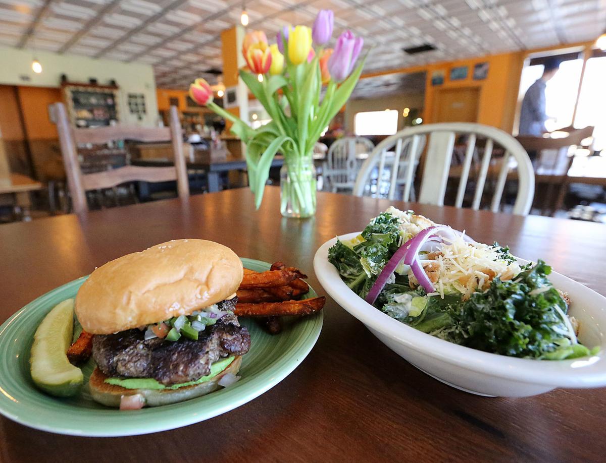 Common Ground burger and salad