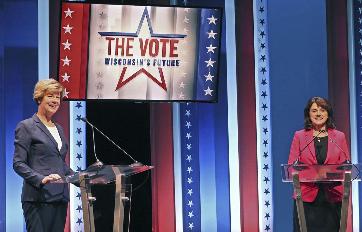 Tammy Baldwin and Leah Vukmir