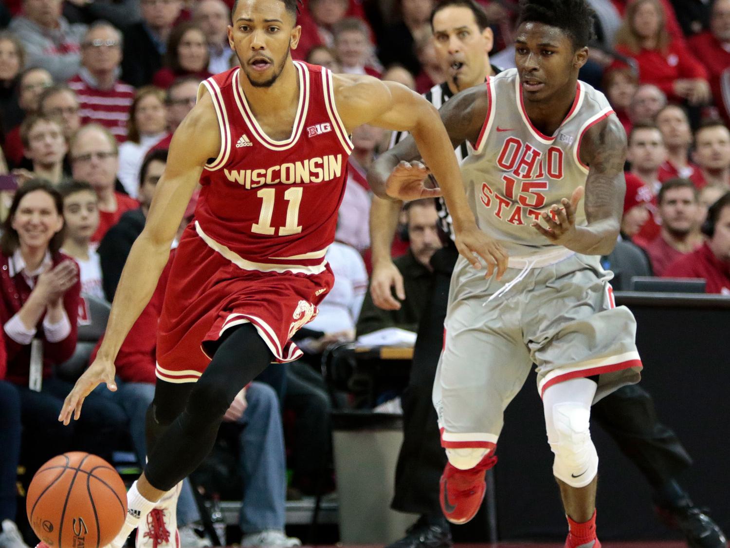 Badgers Men S Basketball Winding Roads Converge Again For Ex Teammates Jordan Hill Duncan Robinson Wisconsin Badgers Men S Basketball Madison Com