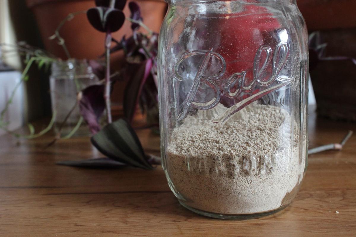 Jar of acorn flour