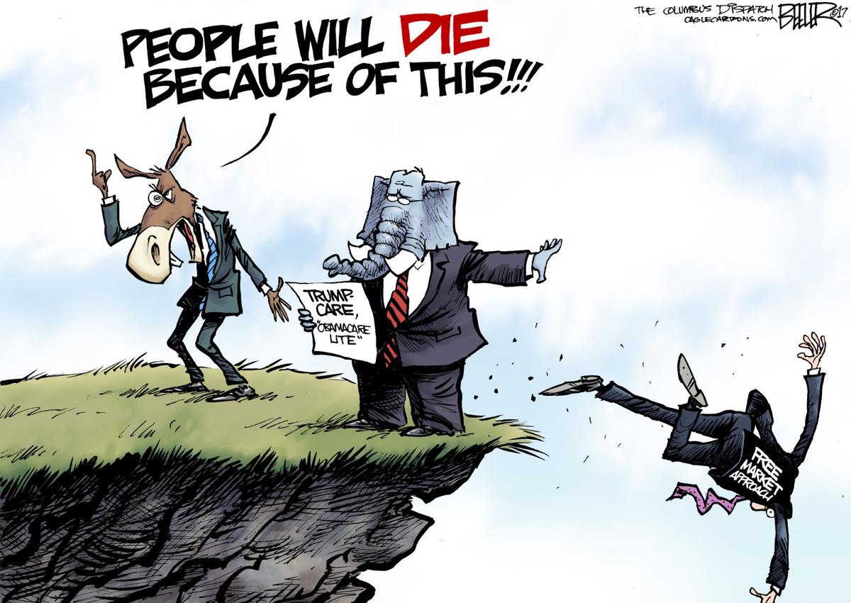 People will die because of 'Obamacare lite,' in Nate Beeler's latest  political cartoon
