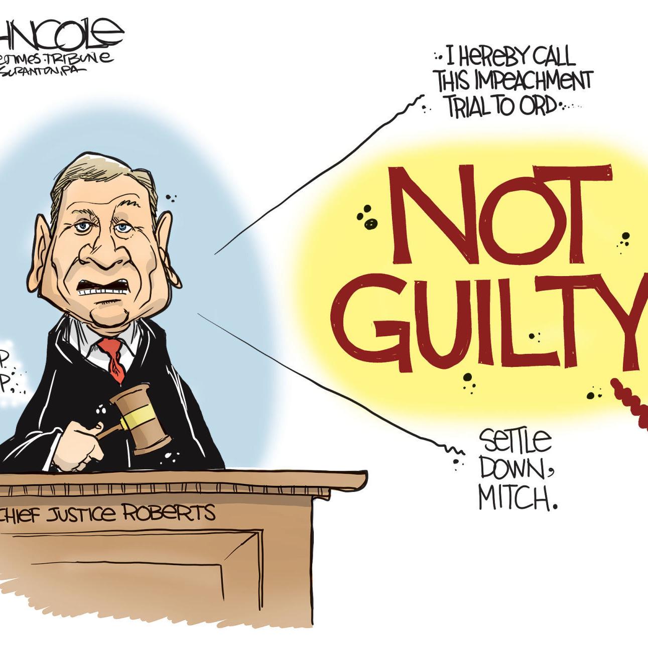 The Impeachment Trial Begins In John Cole S Latest Political Cartoon Opinion Cartoon Madison Com