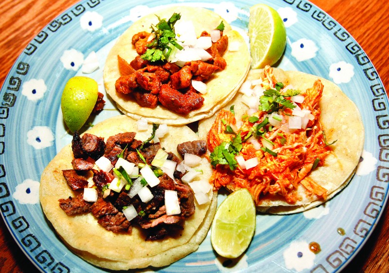 La Mestiza trio de tacos 