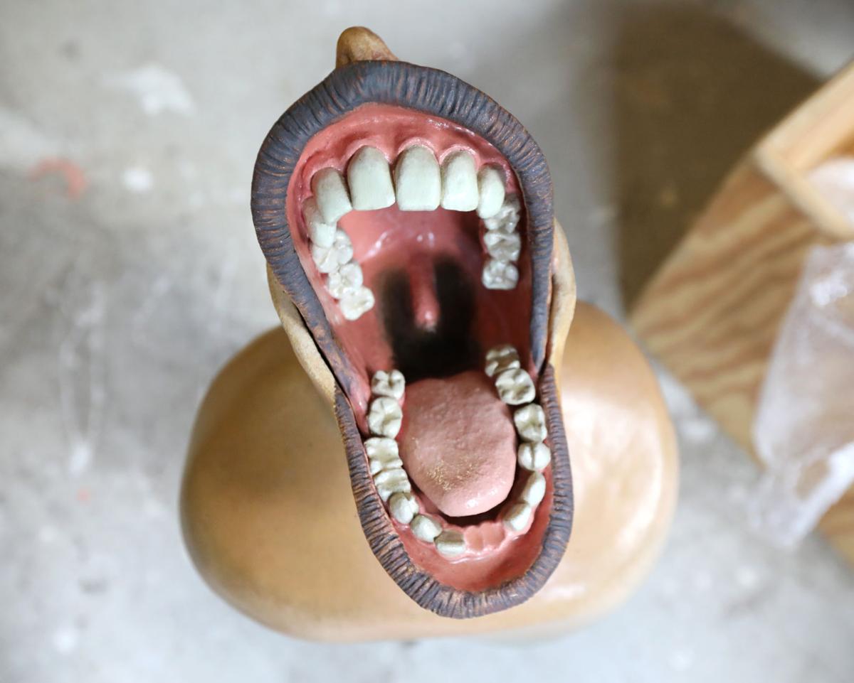 Mouth sculpture by Dan Bassett