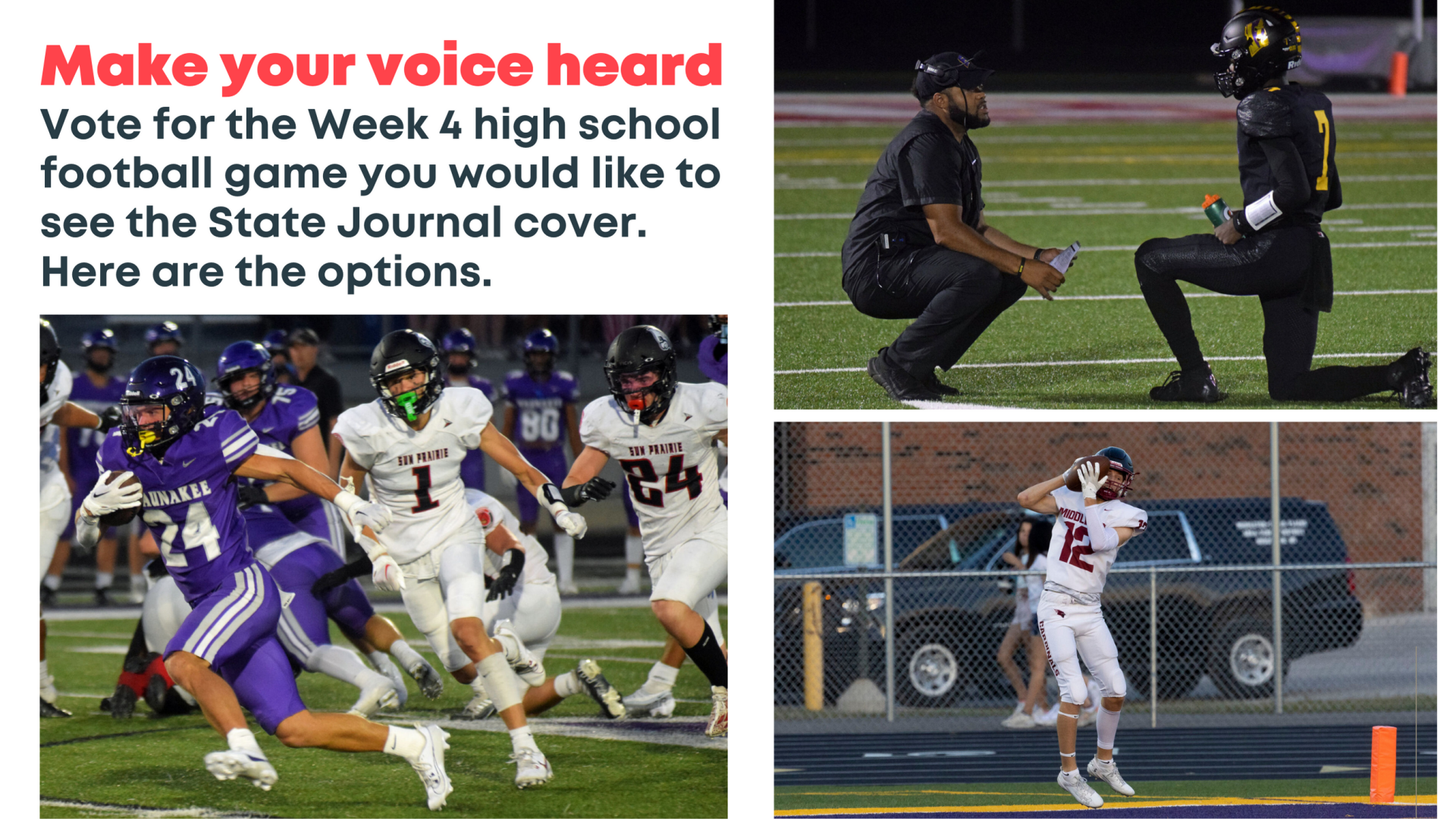 Vote for the Week 4 High School Football Game to be Covered in Madison