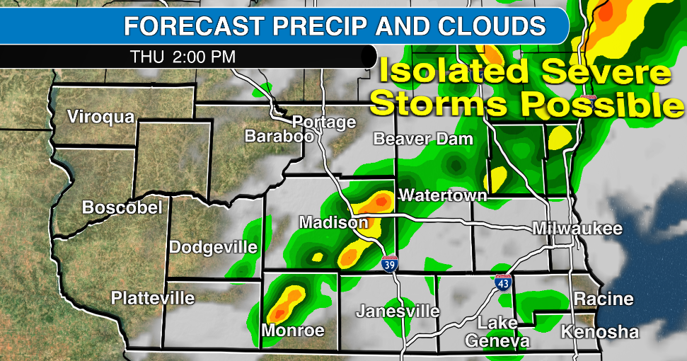Severe weather possible in southern Wisconsin Thursday