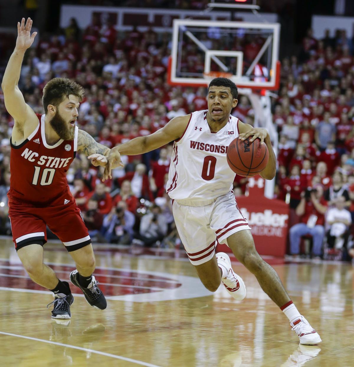 Badgers Brad Davison Under Microscope With New Rule Aimed At Eliminating Flopping Wisconsin Badgers Men S Basketball Madison Com