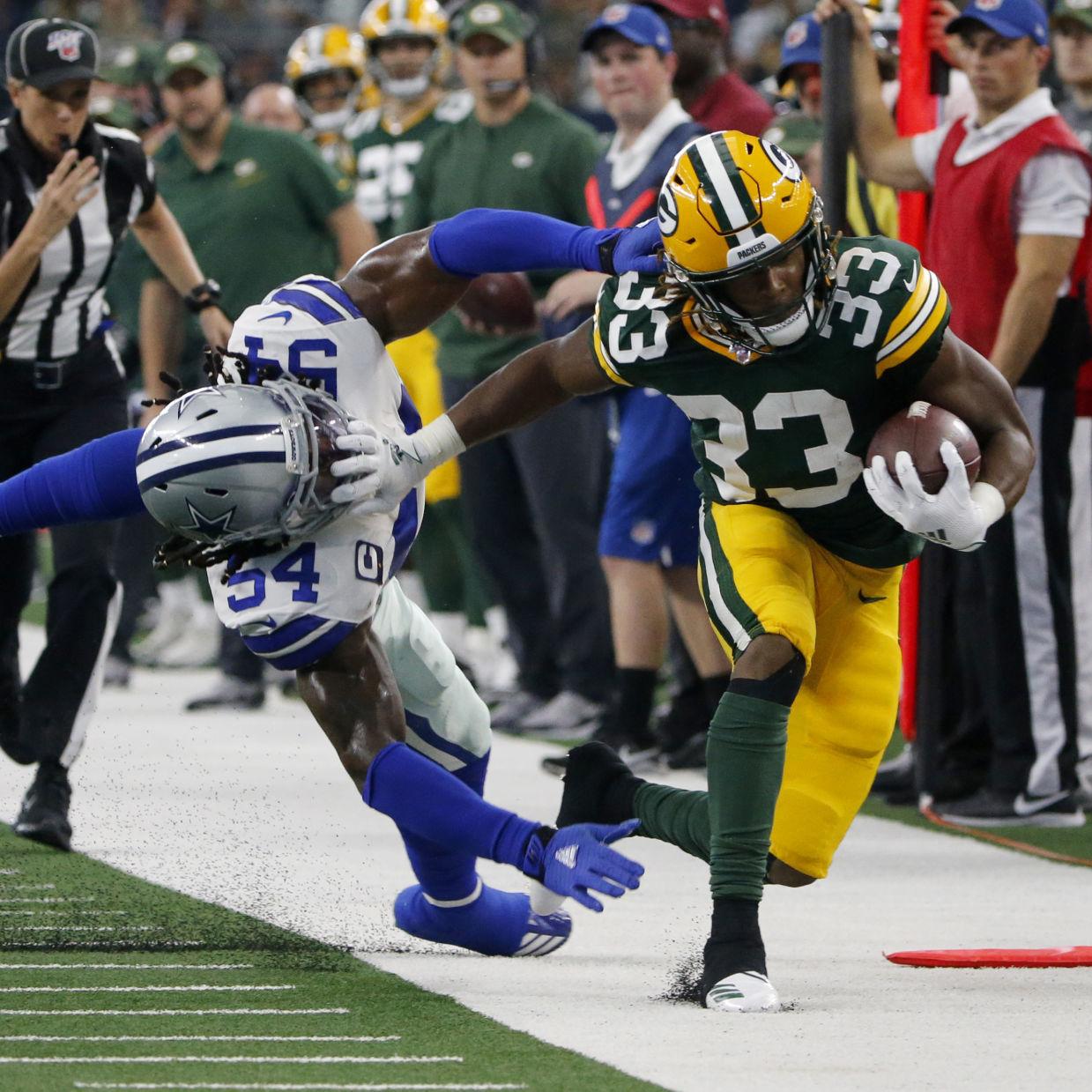 Tom Oates Packers Offense Showcases Full Potential As Aaron Jones Shreds Cowboys Pro Football Madison Com