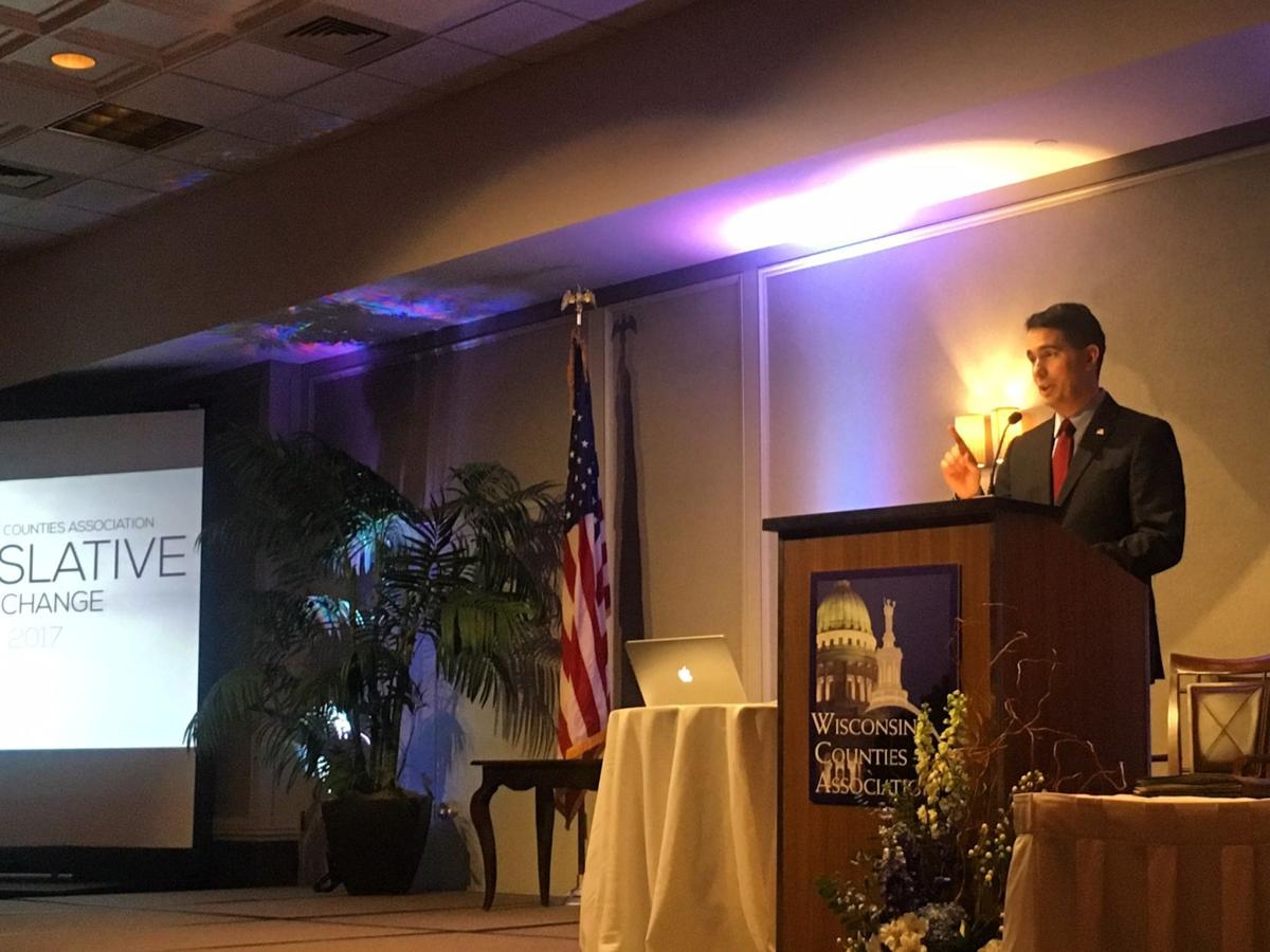 Scott Walker speaks to Wisconsin Counties Association