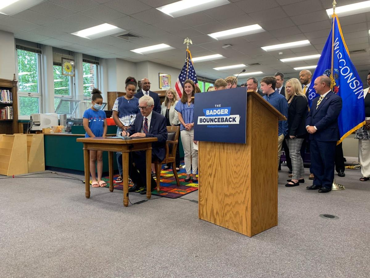 Evers budget signing